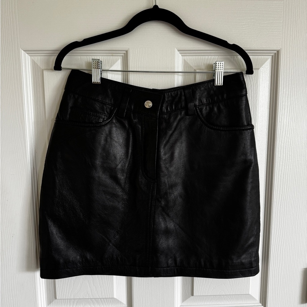 Leather Black Mini Skirt